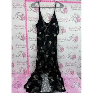 Kismet jumper jumpsuit one piece pants Black Palm Print Maxi